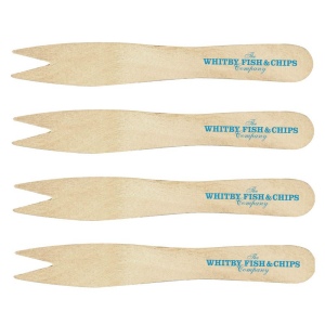Fourchette à frites en bois (9.5cm) 2