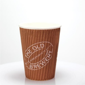Gobelet en papier ondulé - couleur (12oz/340ml)