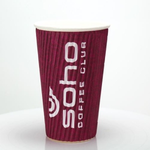 Gobelet en papier ondulé - couleur (16oz/455ml) 2