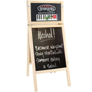 Tableau d'affichage des menus de table avec insert supérieur interchangeable 3