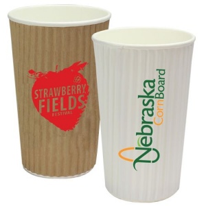 Gobelet en papier Simplicity ondulé (16oz/455ml)