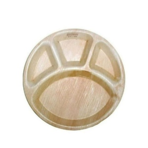 Assiette à compartiments en forme de feuille de palmier (30 cm) 2