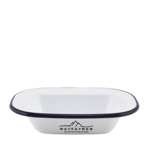 Plat à tarte oblong en émail (200x150x45mm)