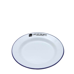 Assiette plate en émail (20cm)