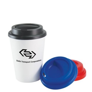 Tasse à café à emporter en plastique à double paroi (340ml/12oz)