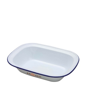 Plat à tarte oblong en émail (280x210x65mm) 2