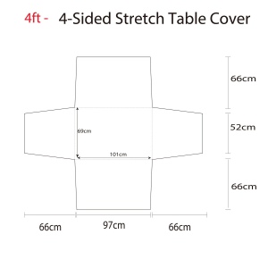 Nappe extensible à couverture totale (table de 4 pieds) 3