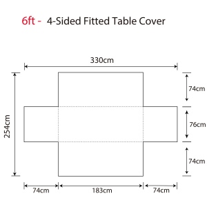 Nappe ajustée à couverture totale - 76x183cm (table de 1,80m) 4