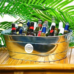 Seau de fête ovale en acier galvanisé (24 litres) 3