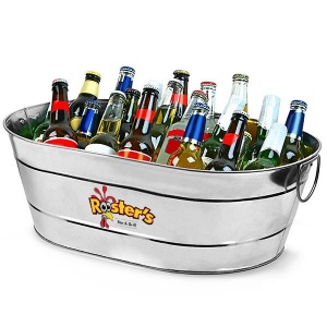 Seau de fête ovale en acier galvanisé (24 litres) 2