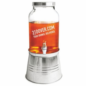Distributeur de boissons en bocal Mason avec seau à glace (5 litres) 3