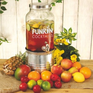 Distributeur de boissons en bocal Mason avec seau à glace (5 litres)