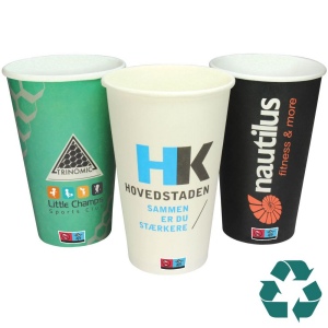 Gobelet en papier recyclable à paroi unique - couleur (16oz/455ml)