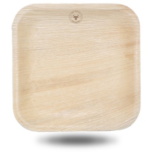 Assiette carrée en forme de feuille de palmier 2
