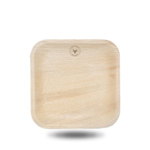 Assiette carrée à feuilles de palmier (15 cm) 2
