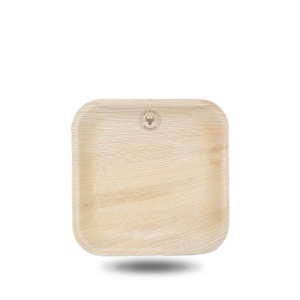 Assiette carrée à feuilles de palmier (10 cm) 2