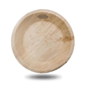 Assiette ronde profonde à feuilles de palmier (20cm) 2