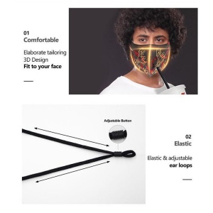 Masque en tissu avec trou de paille 5