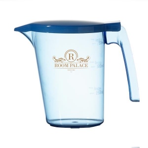 Pichet d'eau de chevet et couvercle bleu - 750ml 2