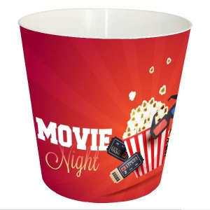 Seau à pop-corn en plastique réutilisable