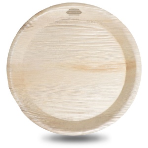 Très grande assiette ronde à feuilles de palmier (30 cm) 2