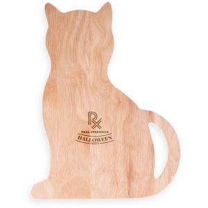 Planche à découper en bois en forme de chat (30x23cm)