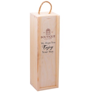 Boîte à vin en bois 1 bouteille 2
