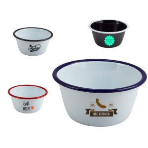 Plat à tarte rond et profond en émail (500ml/17.6oz)