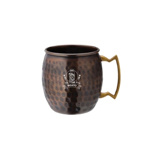 Tasse ronde martelée en cuivre vieilli (540ml/19oz) 2