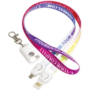 Fabric 2in-1 USB Lanyard Cable 4