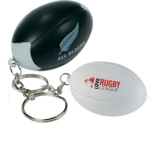 Porte-clés balle de rugby anti-stress * 6