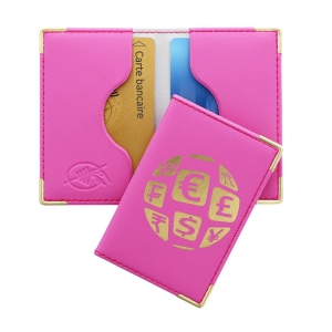 Etui 2 cartes cousu "anti-RFID" (anti fraude) - Premium
