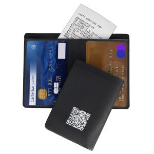Etui 2 cartes avec poche facturette - Premium