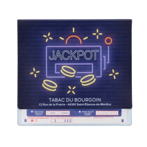Pochette Loto et Keno 2 volets - Gomme unie - Quadri
