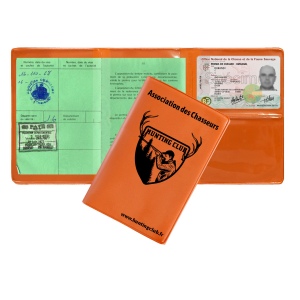 Pochette pour permis de chasse - Gomme unie