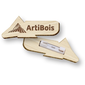 Badge bambou - badbam - puht gravure laser