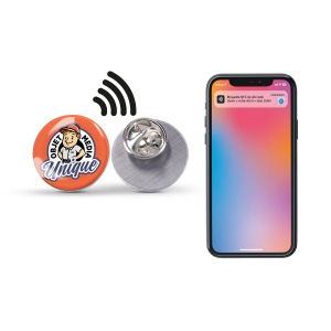 Pin's base fer impression quadri avec puce nfc 4
