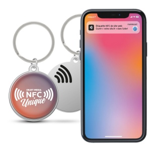 Porte-clés fer avec puce nfc 2