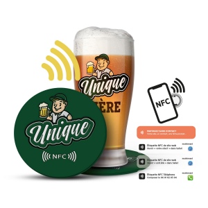 Sous-verre pvc avec puce nfc 3