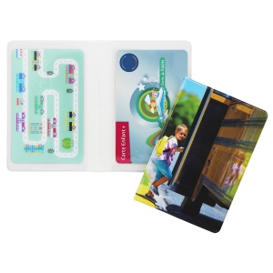 Etui 2 cartes - Gomme unie - Quadri