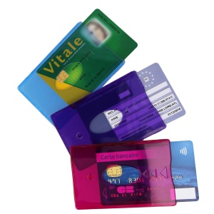 Etui rigide translucide 1 carte - Quadri 2 faces