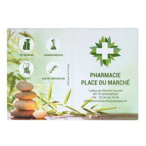 Garde ordonnance portefeuille 1 carte santé - Gomme unie - Quadri 2