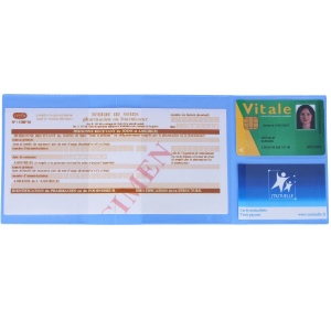 Porte carte sécurité sociale 2 cartes "Vitale" - Gomme unie 2