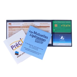 Porte carte sécurité sociale 2 cartes "Vitale" - Premium
