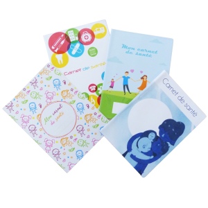 Couverture carnet de santé (Humains) - Gomme unie - Quadri