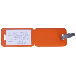 Etiquette bagage "ISLAND" - Gomme unie - Embossage