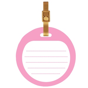Etiquette bagage ronde - Premium 2