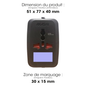 KOJIMA - ADAPTATEUR UNIVERSEL DE VOYAGE AVEC SORTIES USB-C ET USB-A - NOIR 2