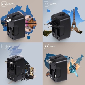 KOJIMA - ADAPTATEUR UNIVERSEL DE VOYAGE AVEC SORTIES USB-C ET USB-A - NOIR 6