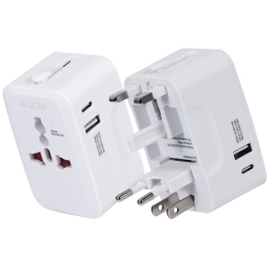 KOJIMA - ADAPTATEUR UNIVERSEL DE VOYAGE AVEC SORTIES USB-C ET USB-A - BLANC 9